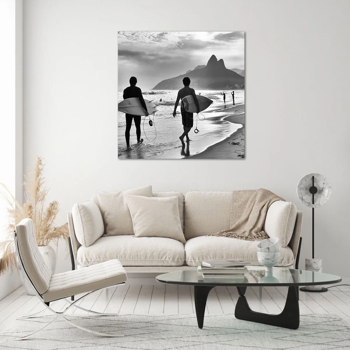 Glasbild - Bild auf glas - Single-Wave-Samba - 70x70 cm