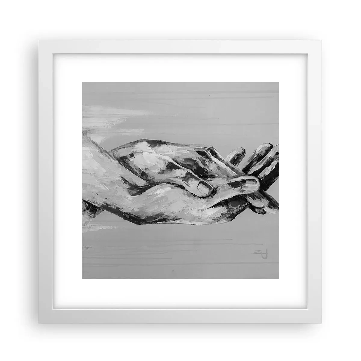 Poster in einem weißen Rahmen - Anfang… - 30x30 cm