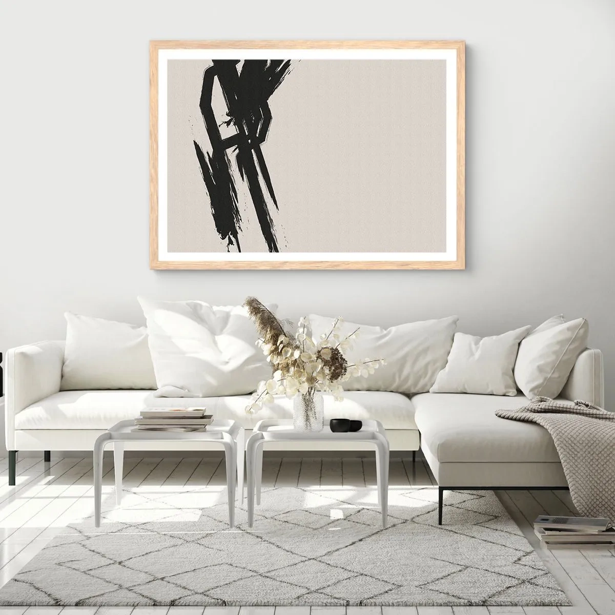 Poster in einem Rahmen aus heller Eiche - Unaufhaltsamer Trieb - 91x61 cm