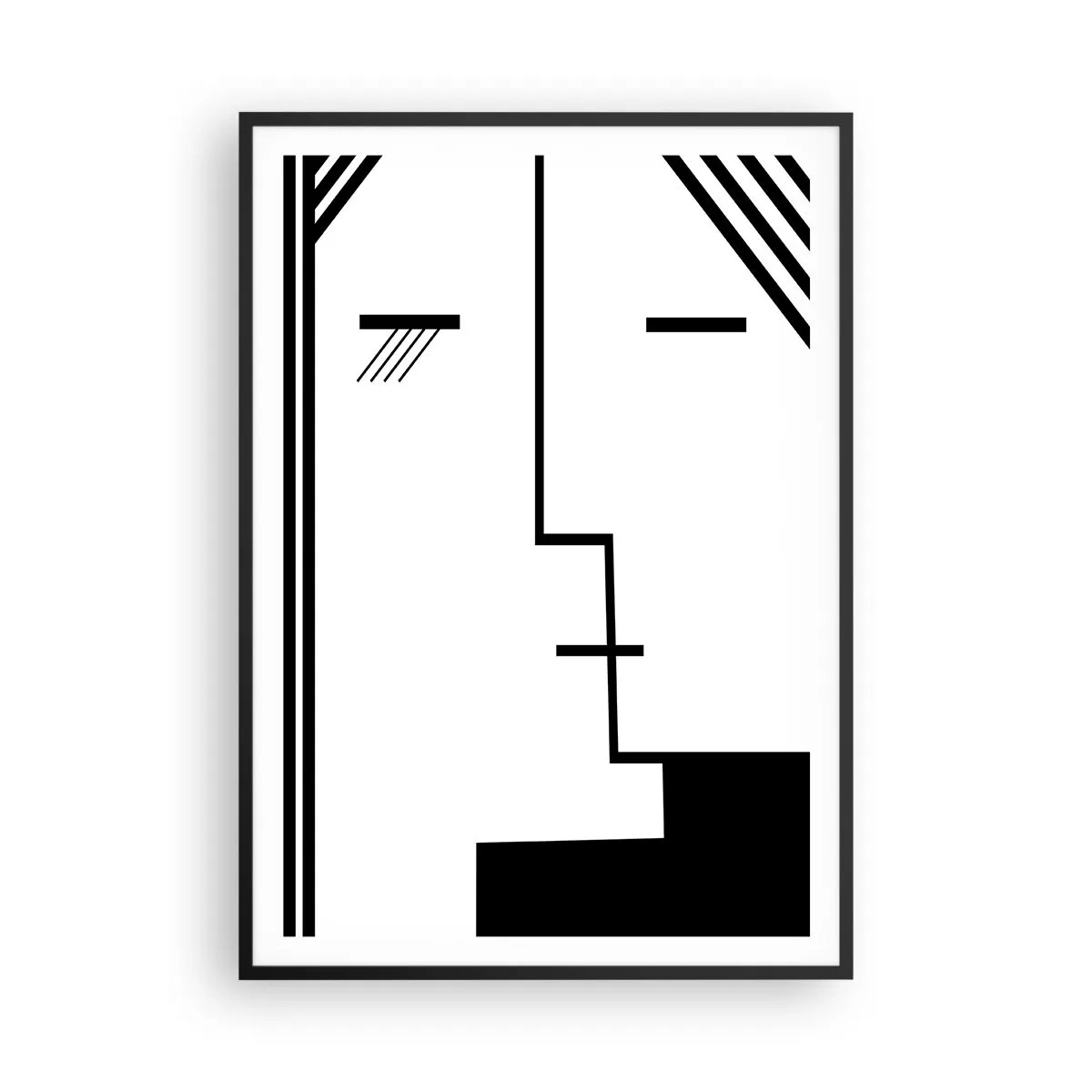 Poster in einem schwarzem Rahmen - Einfach ein Kuss - 70x100 cm
