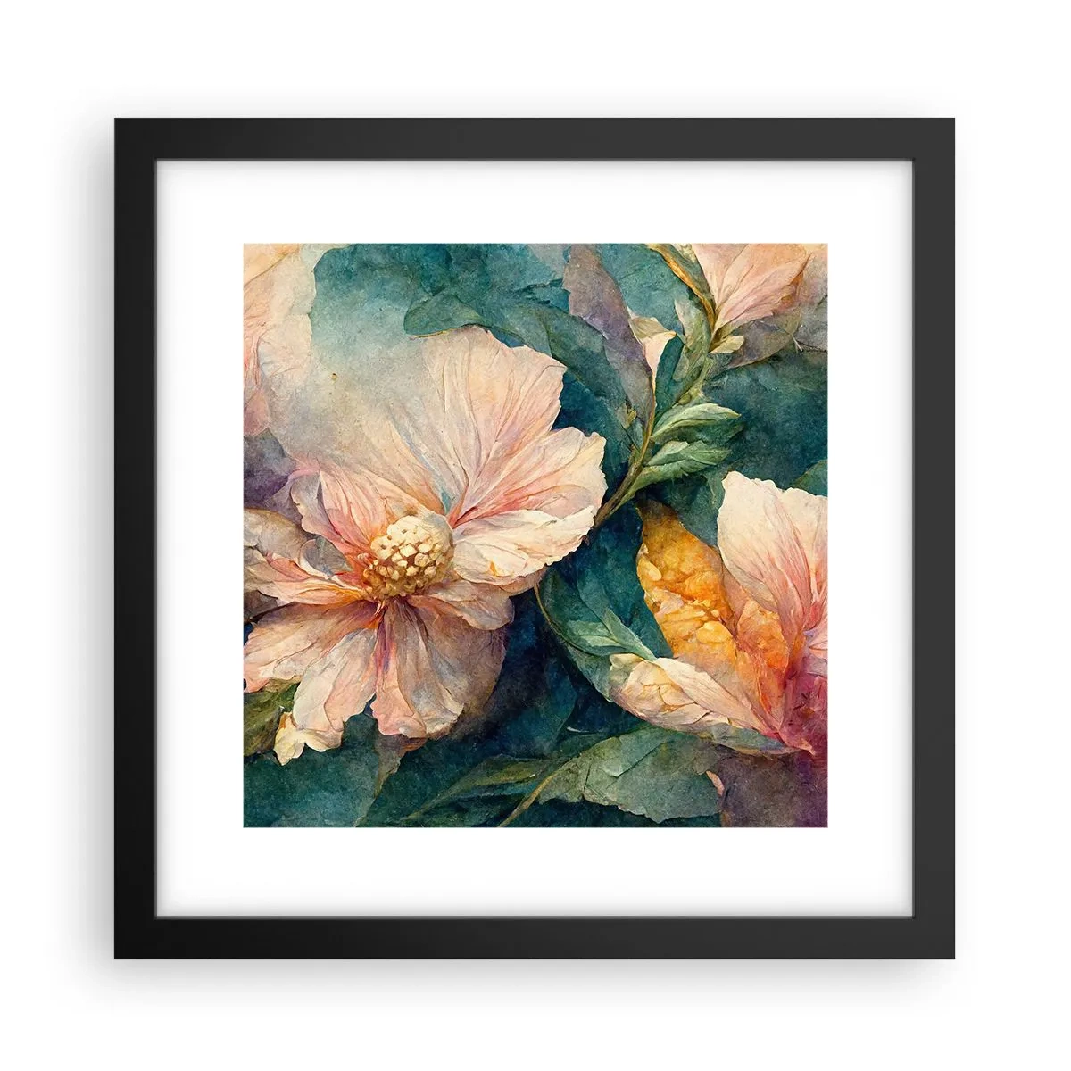 Poster in einem schwarzem Rahmen - Pure Subtilität - 30x30 cm