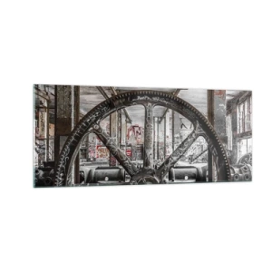 Glasbild - Bild auf glas - Das geheime Leben der Fabrik - 100x40 cm