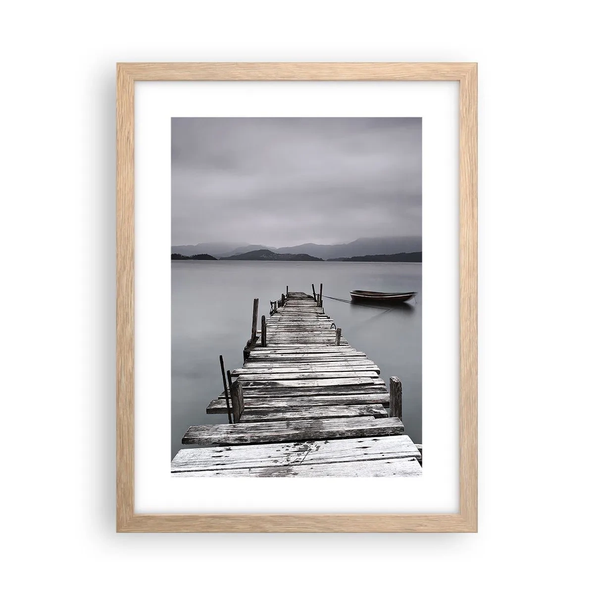 Poster in einem Rahmen aus heller Eiche - Du kannst morgen gehen - 30x40 cm