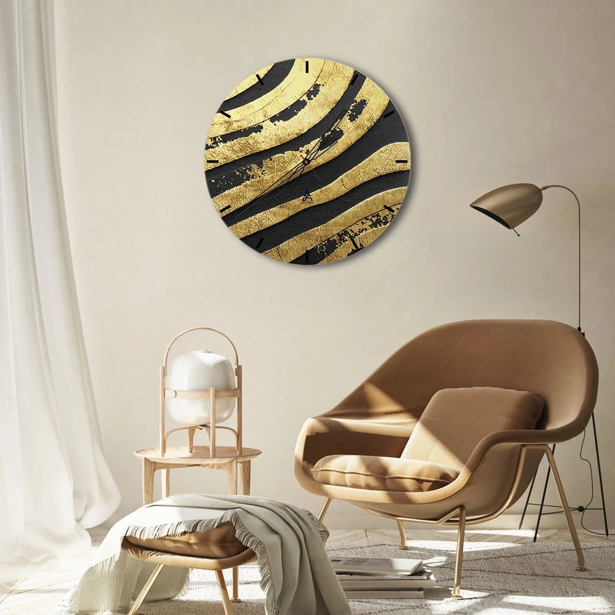 Wanduhr - Glasuhr - Alles fließt - 40x40 cm