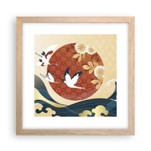 Poster in einem Rahmen aus heller Eiche - Japanisches Märchen - 30x30 cm