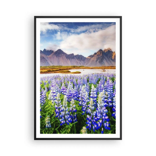 Poster in einem schwarzem Rahmen - Kraft und Strenge neben Sanftmut - 70x100 cm