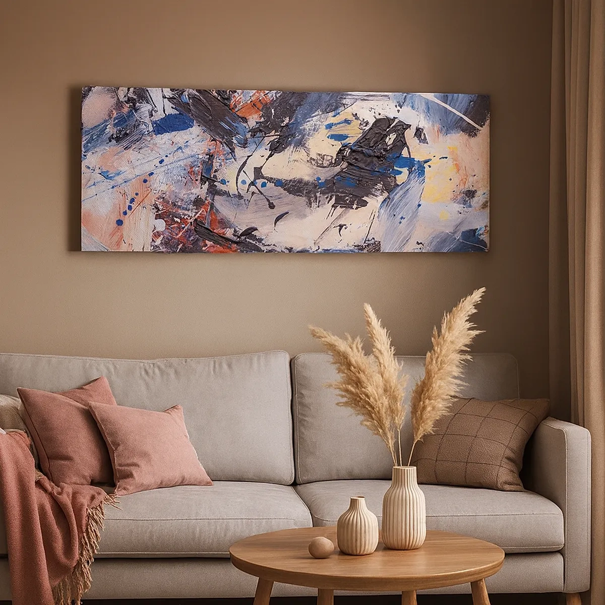 Bild auf Leinwand - Leinwandbild - Verrückter Tanz der Abstraktion - 30x30 cm