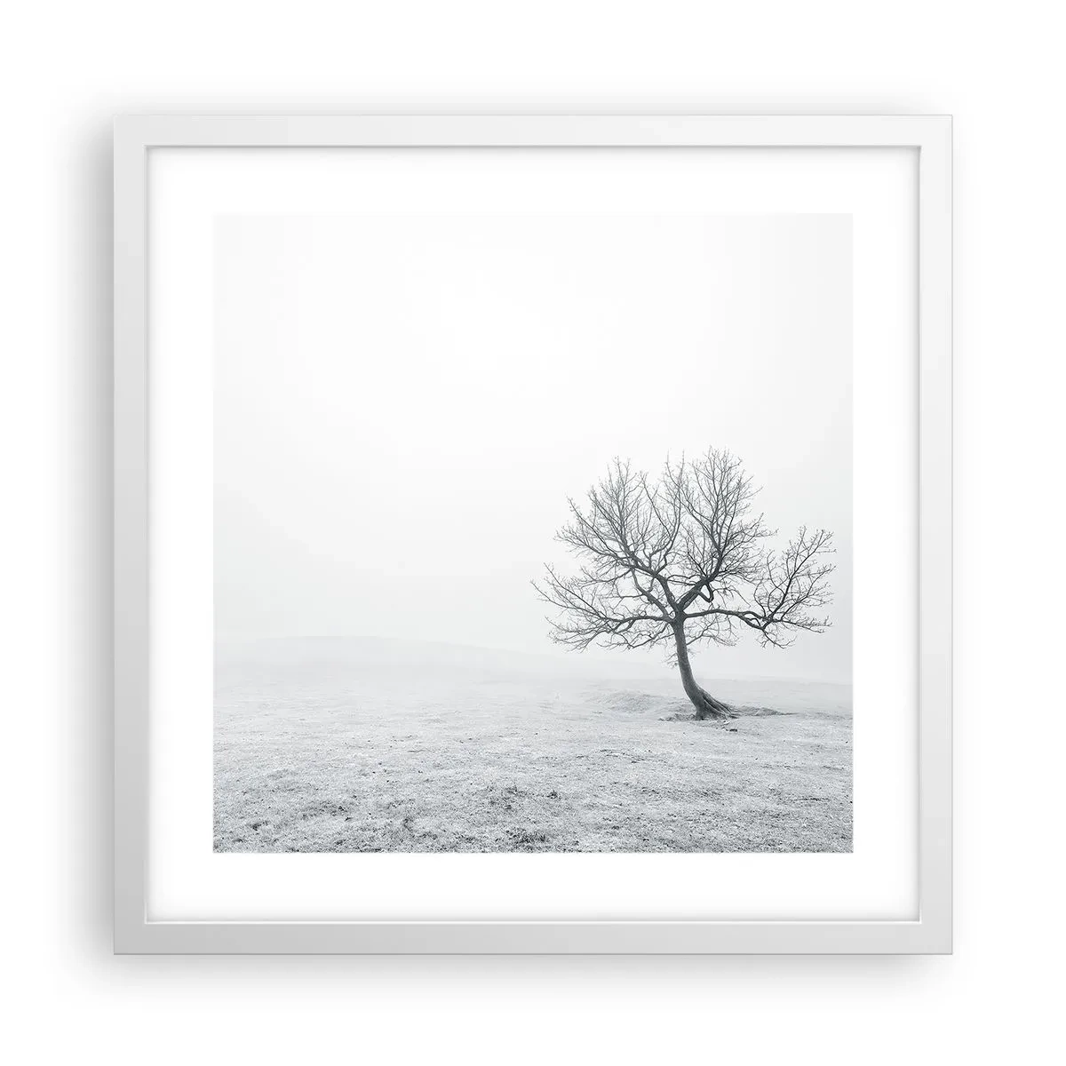 Poster in einem weißen Rahmen - Gegen das Nichts - 40x40 cm