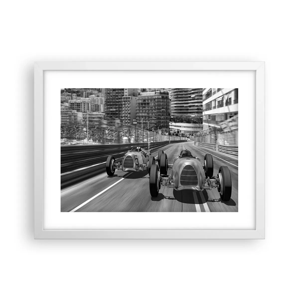 Poster in einem weißen Rahmen - Vor langer Zeit in Monte Carlo - 40x30 cm