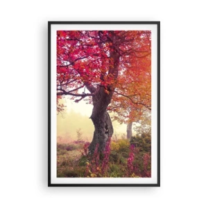 Poster in einem schwarzem Rahmen - Blühende Raserei - 61x91 cm