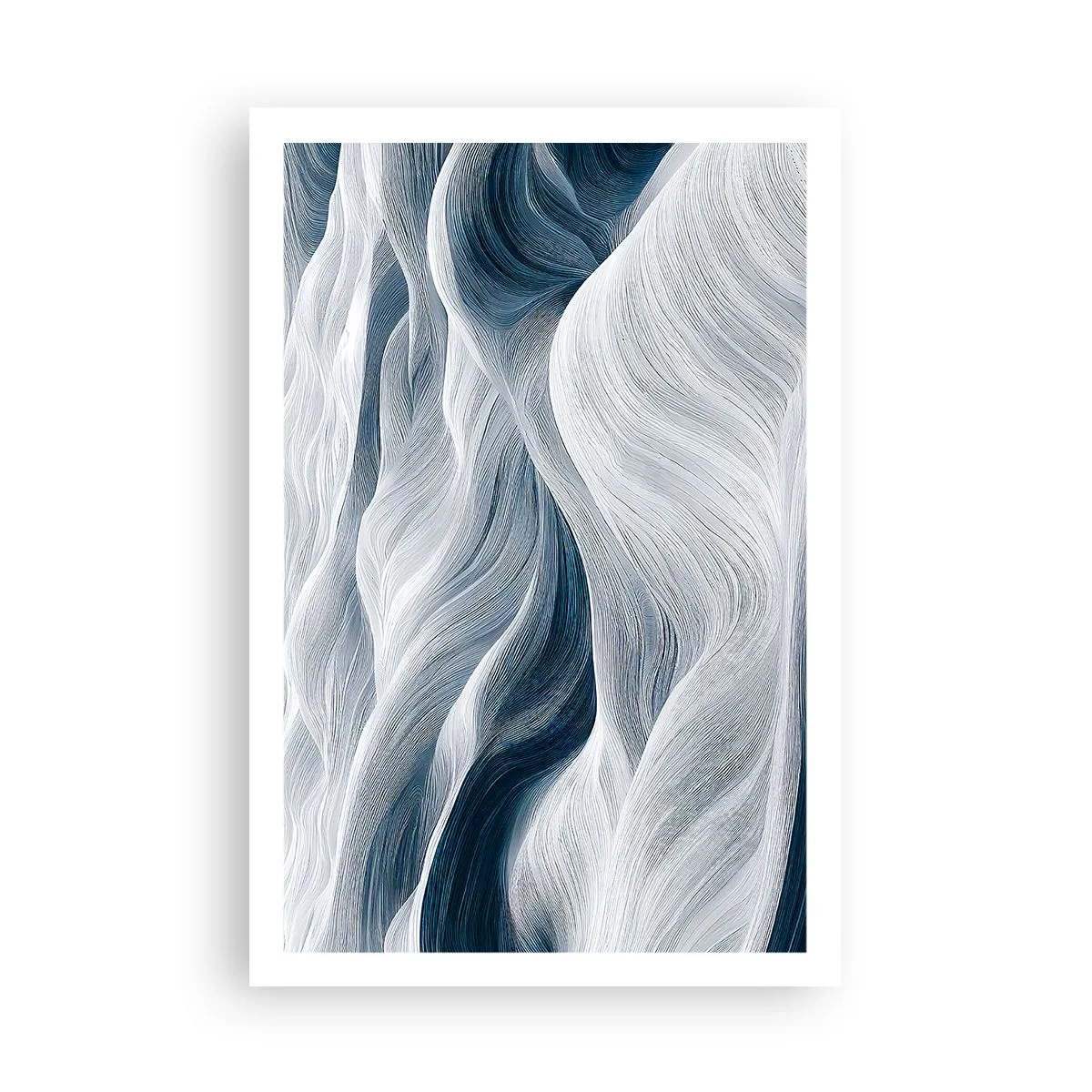 Poster - Weiße und blaue Wellen - 61x91 cm