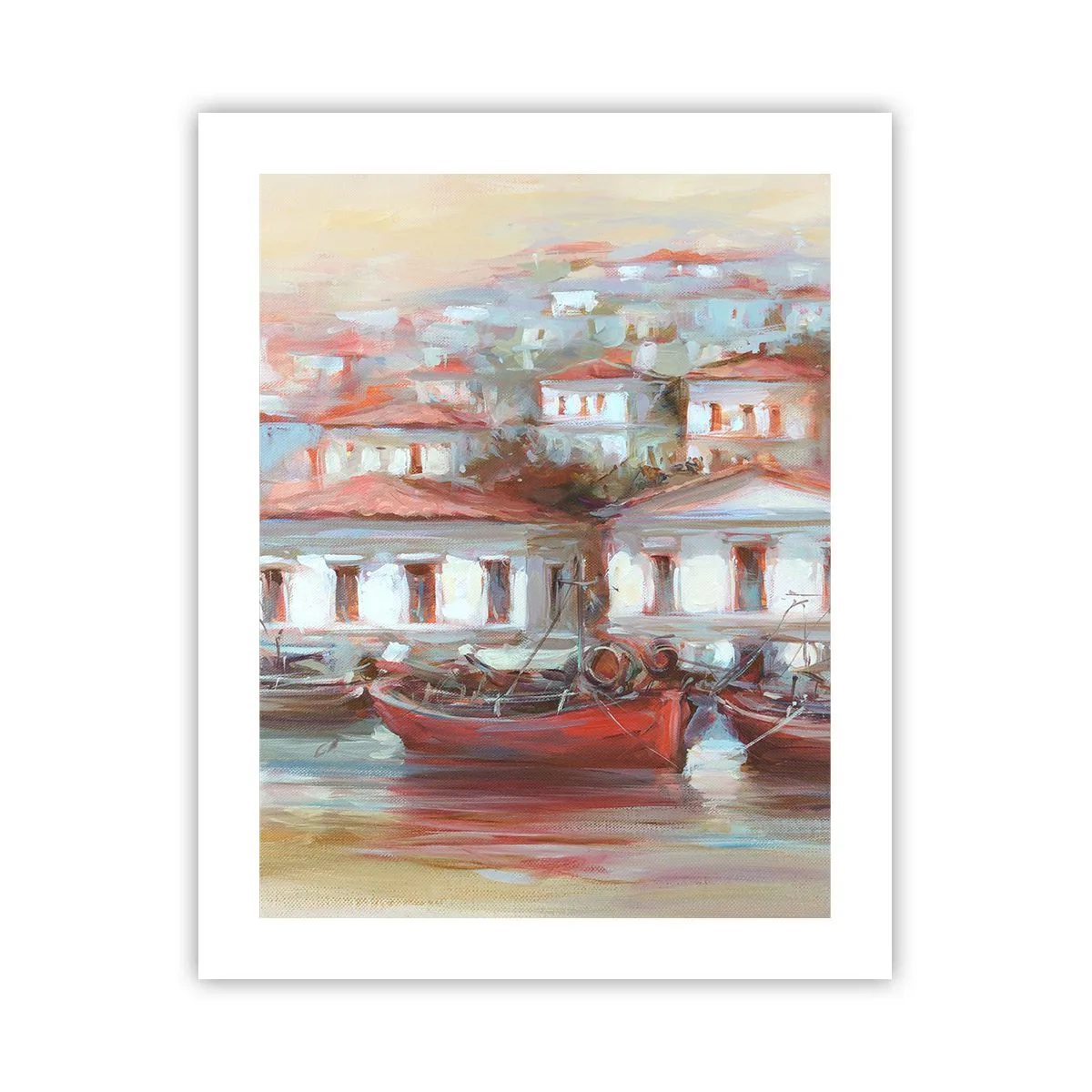 Poster - Glückliche Stadt - 40x50 cm