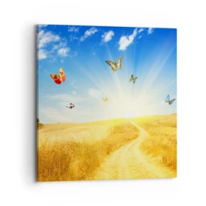 Bild auf Leinwand - Leinwandbild - Und wie kann man den Sommer nicht lieben? - 70x70 cm