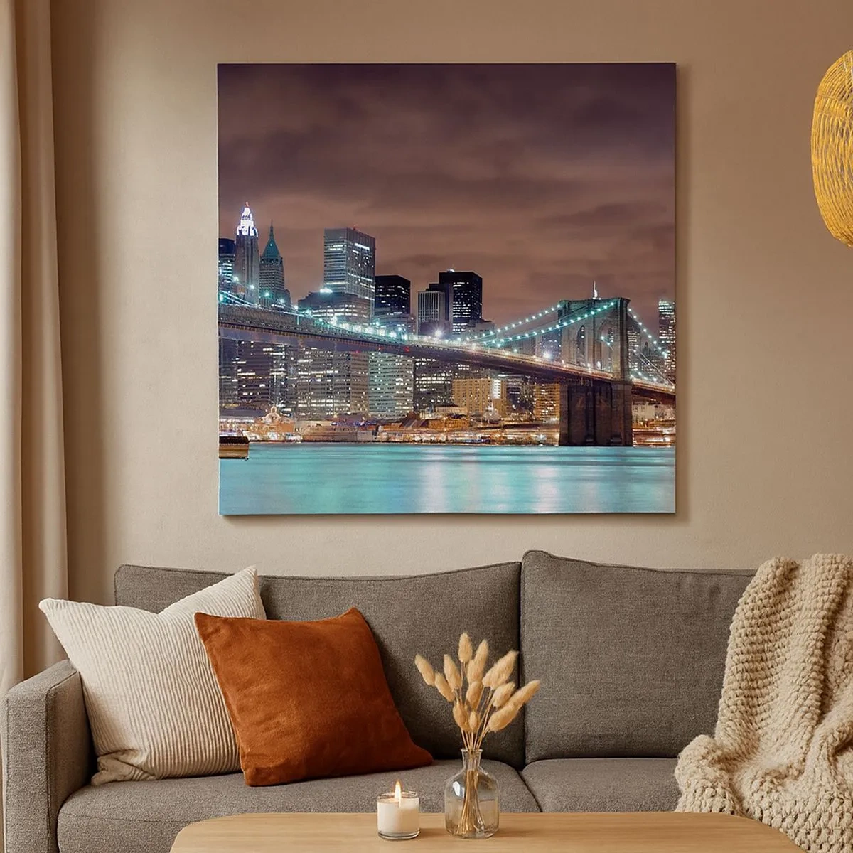 Bild auf Leinwand - Leinwandbild - Lichter der Großstadt - 30x30 cm