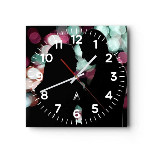 Wanduhr - Glasuhr - Jawohl! - 30x30 cm