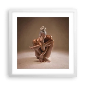 Poster in einem weißen Rahmen - Die Einheit von Körper und Geist - 40x40 cm