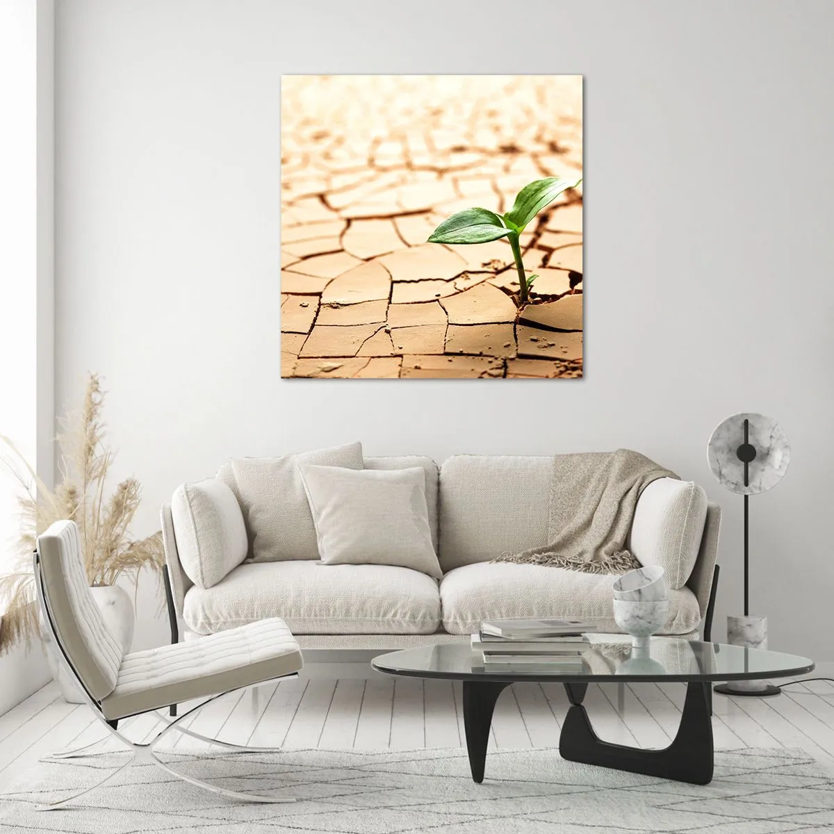 Glasbild - Bild auf glas - Die unbezähmbare Kraft des Lebens - 70x70 cm