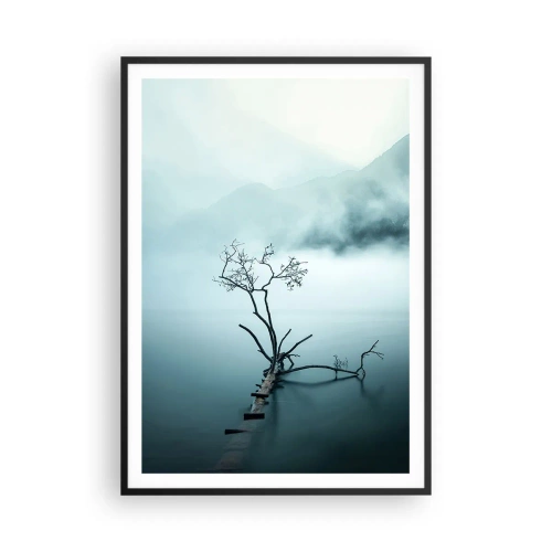 Poster in einem schwarzem Rahmen - Aus Wasser und Nebel - 70x100 cm