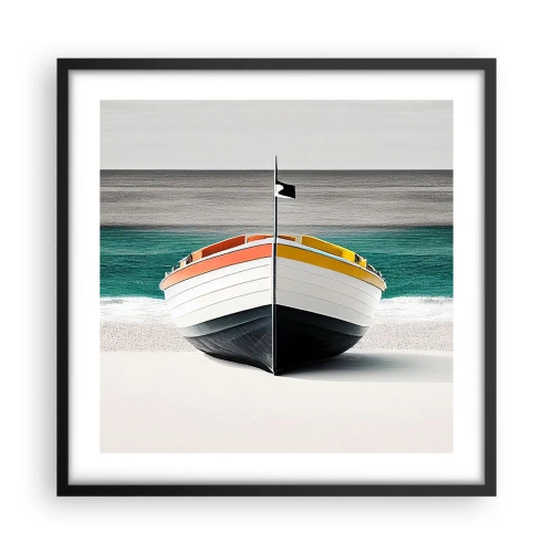 Poster in einem schwarzem Rahmen - An seinem Platz - 50x50 cm