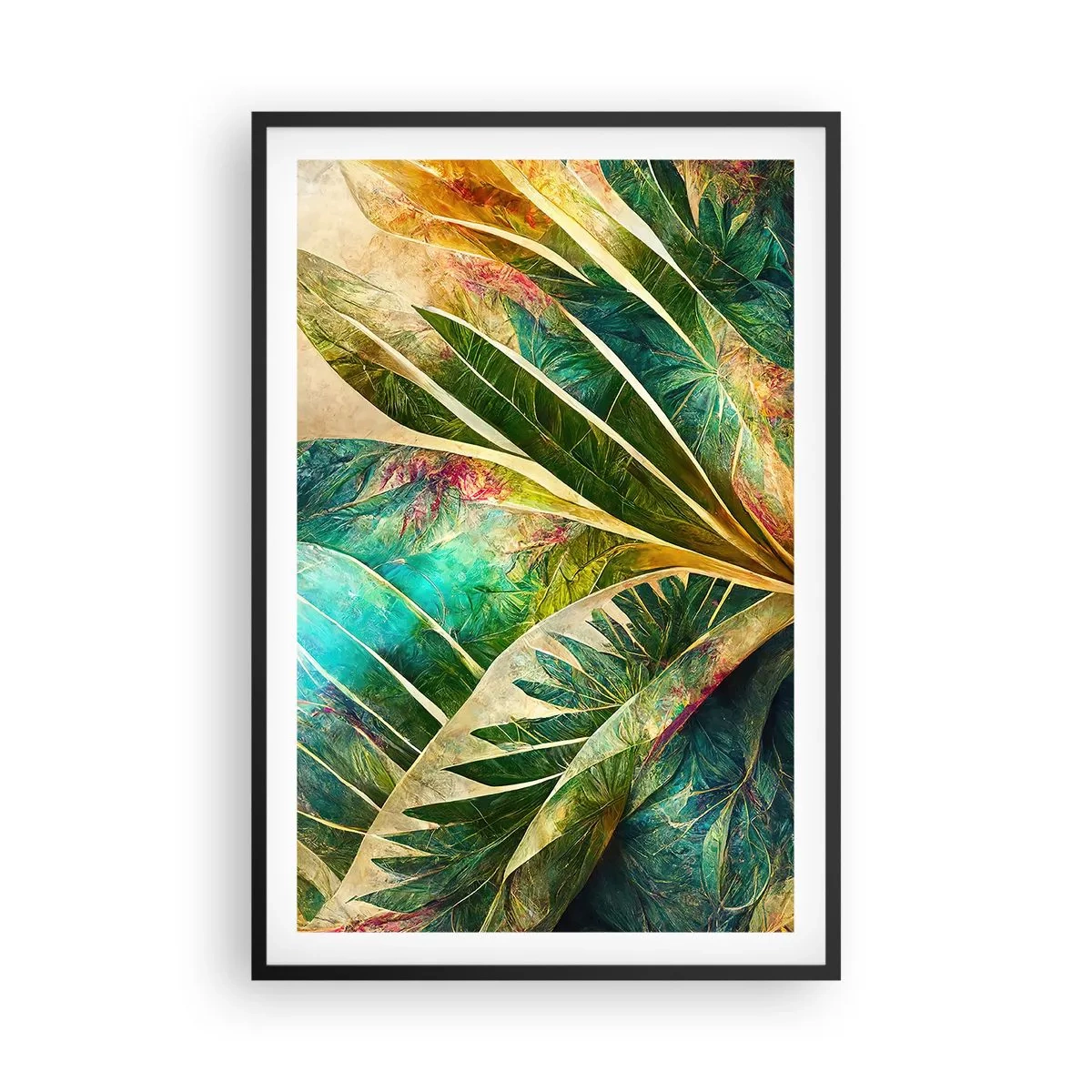 Poster in einem schwarzem Rahmen - Farben der Tropen - 61x91 cm