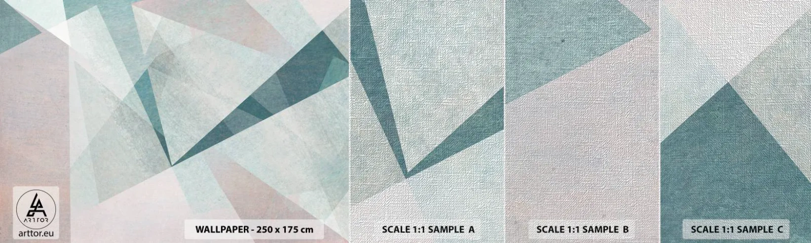 Fototapeten Muster Premium Canvas - Einfach aber dynamisch - Abstraktion, Stück, Modernes Muster - 100x30 cm