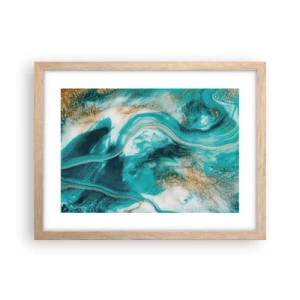 Poster in einem Rahmen aus heller Eiche - Der Fluss aus Gold - 40x30 cm