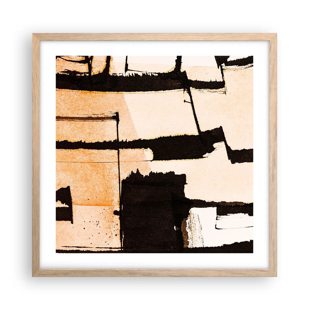 Poster in einem Rahmen aus heller Eiche - Also doch Ordnung - 50x50 cm