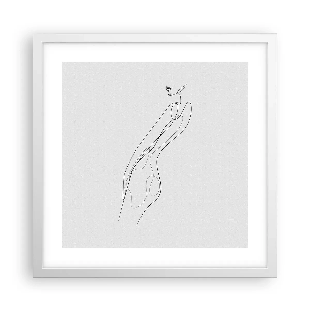 Poster in einem weißen Rahmen - Bloß ein Versprechen - 40x40 cm