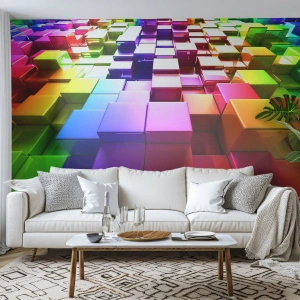 Selbstklebende Fototapete Deluxe Sticker - Op-Art gemeinsam im Team - Abstraktion, Grafik, 3D - 100x70 cm