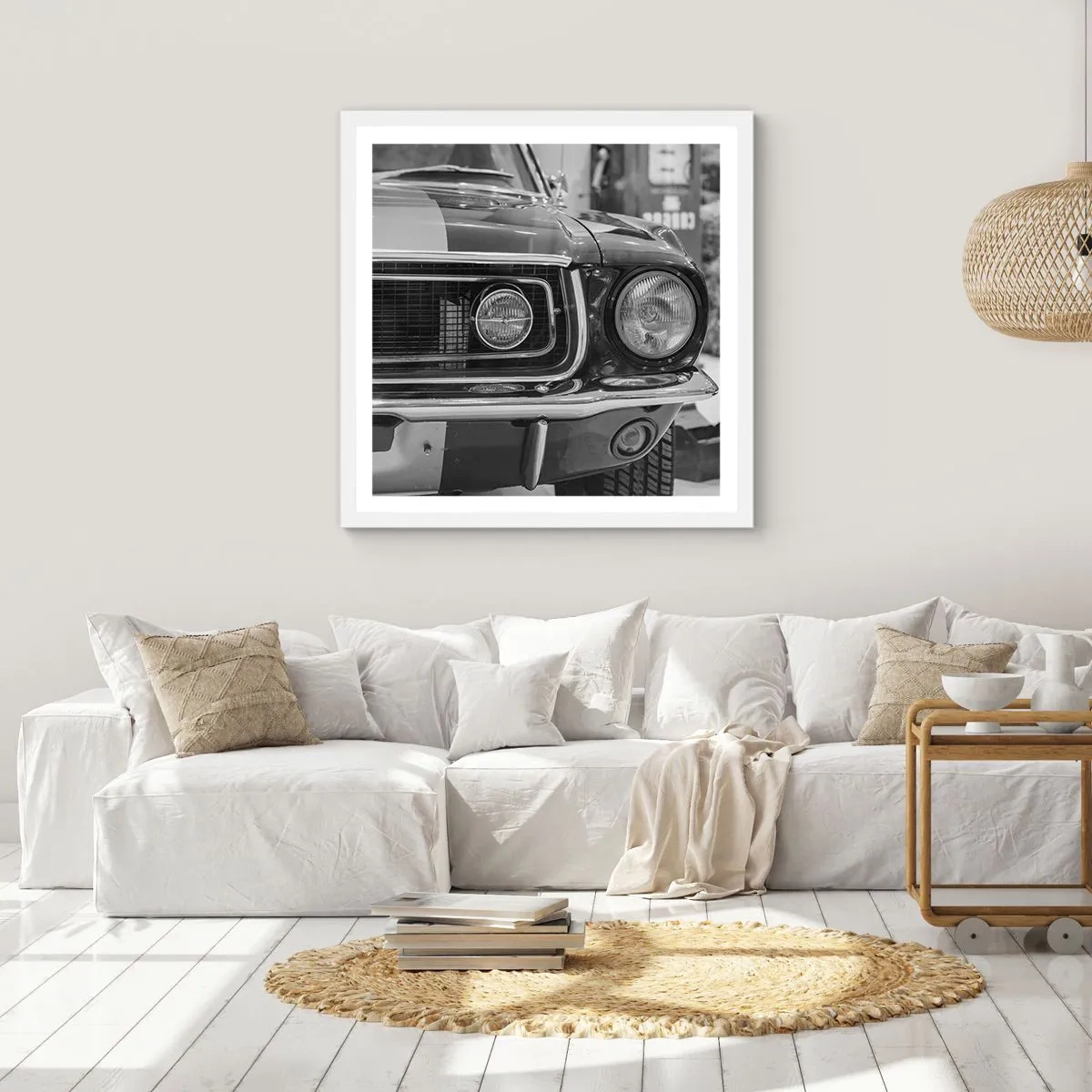 Poster in einem weißen Rahmen - Wilder Ritt - 50x50 cm