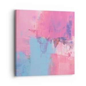 Bild auf Leinwand - Leinwandbild - Rosa, Blau und eine Prise Licht - 30x30 cm