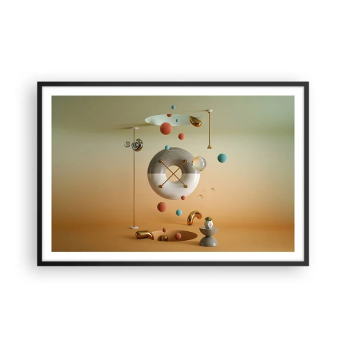 Poster in einem schwarzem Rahmen - Alles kann passieren - 91x61 cm