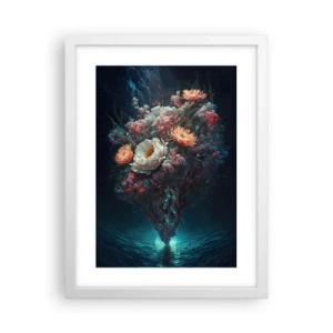 Poster in einem weißen Rahmen - Seltsamer Garten - 30x40 cm