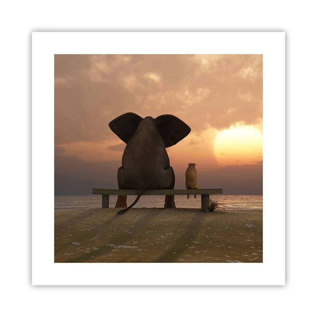 Poster - Es tut gut zusammen zu schweigen - 40x40 cm