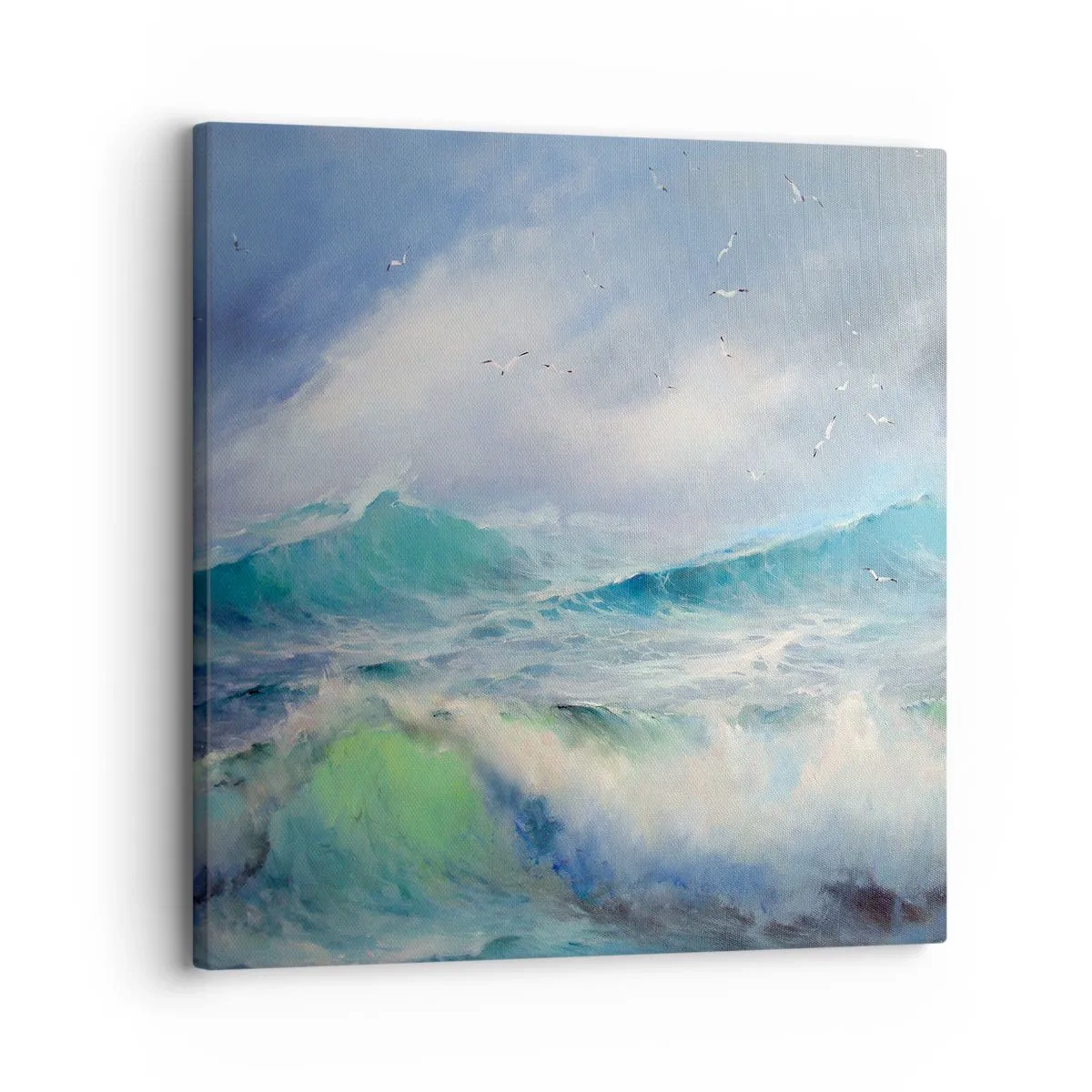 Bild auf Leinwand - Leinwandbild - Der wind heulte mit Triumph - 30x30 cm