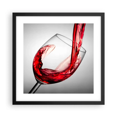 Poster in einem schwarzem Rahmen - Farbe – Bewegung – Klang - 40x40 cm