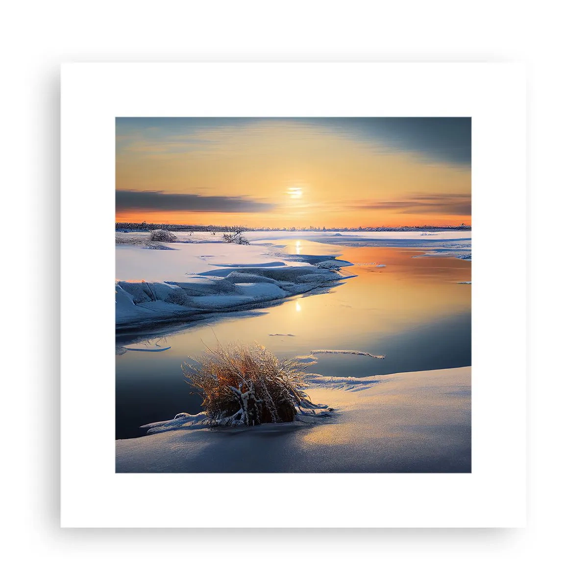Poster - Wintersonnenuntergang - 30x30 cm