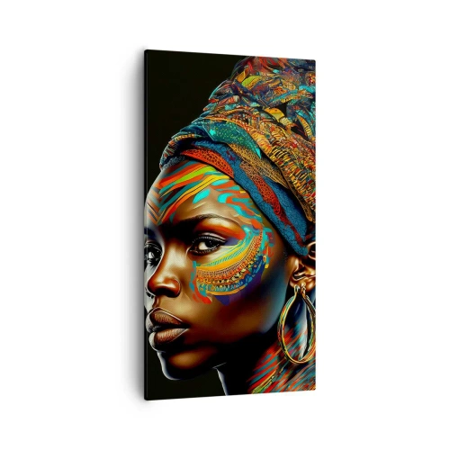 Bild auf Leinwand - Leinwandbild - Afrikanische Königin - 55x100 cm