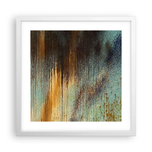 Poster in einem weißen Rahmen - Eine nicht zufällige farbenfrohe Komposition - 40x40 cm