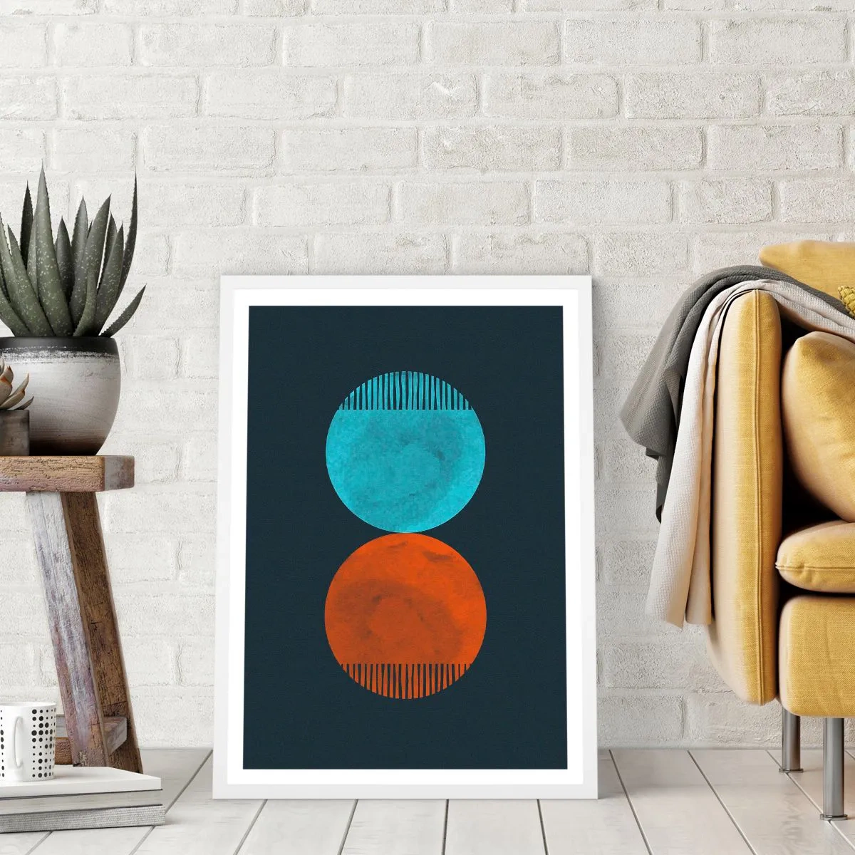 Poster in einem weißen Rahmen - Nur Geometrie? - 40x50 cm