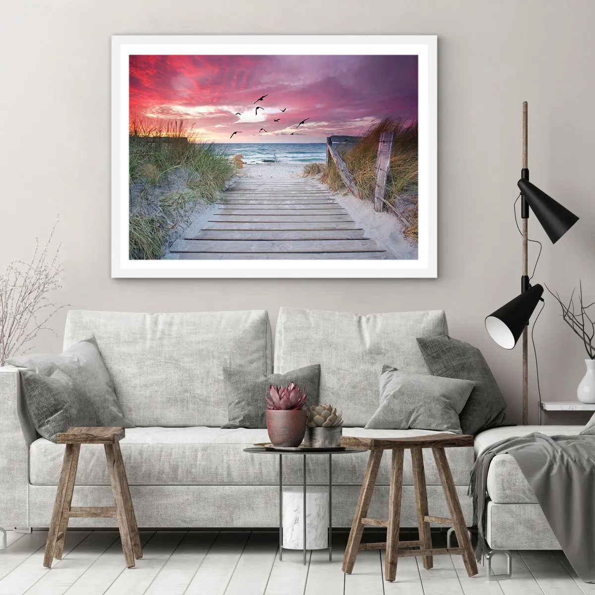 Poster in einem weißen Rahmen - Baltischer Eindruck - 100x70 cm