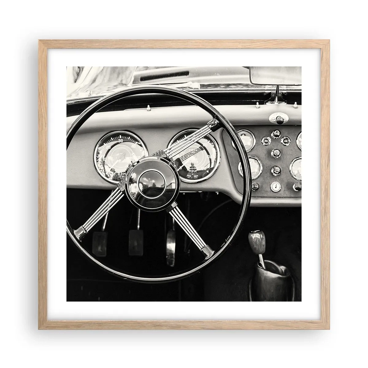 Poster in einem Rahmen aus heller Eiche - Ein Sammlertraum - 50x50 cm