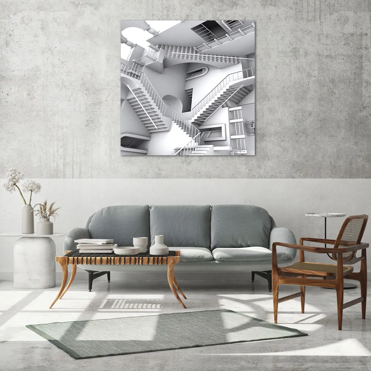 Glasbild - Bild auf glas - Die Paradoxien des Weltraums - 60x60 cm