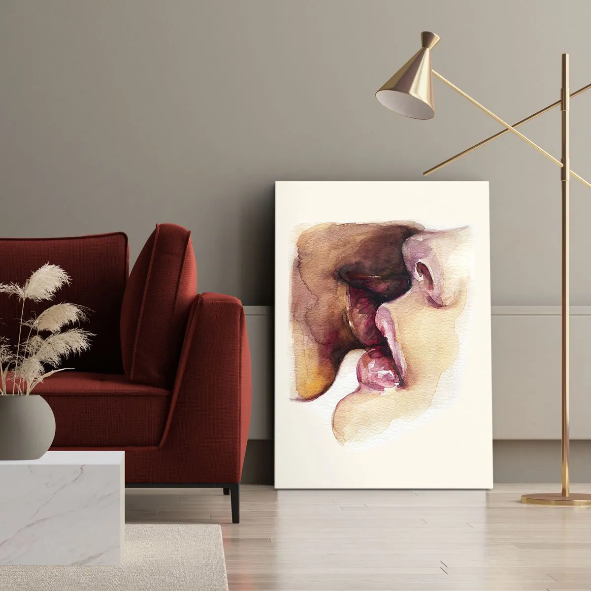 Bild auf Leinwand - Leinwandbild - Wie Tag und Nacht, Erde und Himmel - 65x120 cm