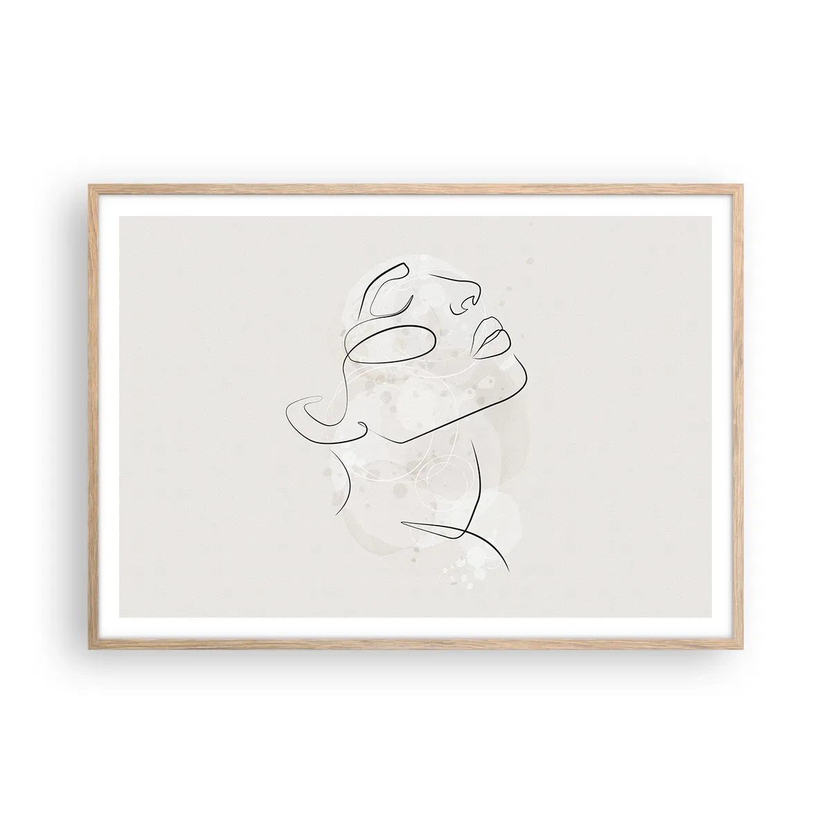 Poster in einem Rahmen aus heller Eiche - Die Umrisse eines Traums - 100x70 cm