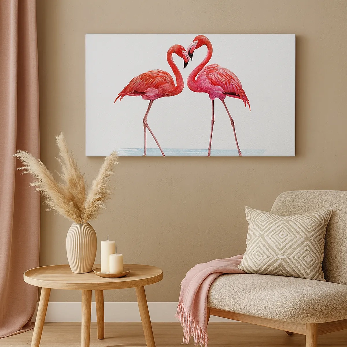 Bild auf Leinwand - Leinwandbild - Rosa randez-vous - 30x30 cm