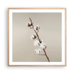 Poster in einem Rahmen aus heller Eiche - An der Quelle der Weichheit - 60x60 cm