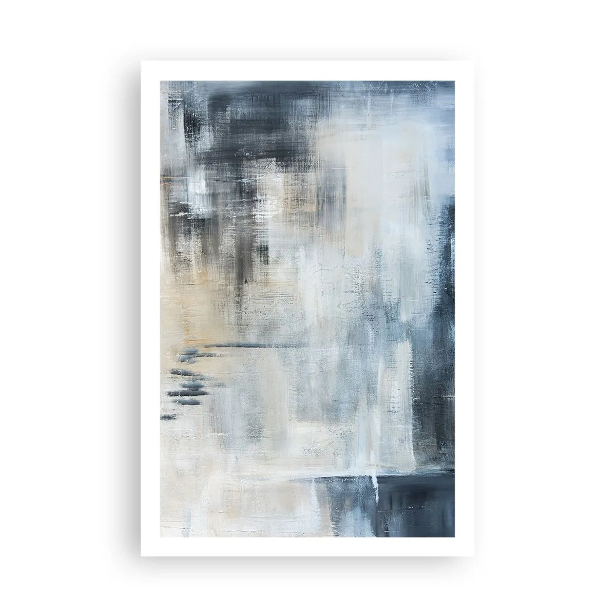 Poster - Hinter dem blauen Vorhang - 61x91 cm