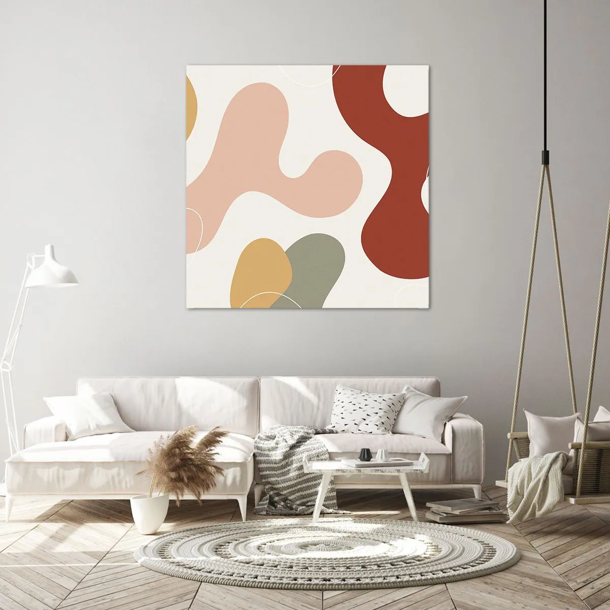 Bild auf Leinwand - Leinwandbild - Kringel oder Schnörkel? - 60x60 cm