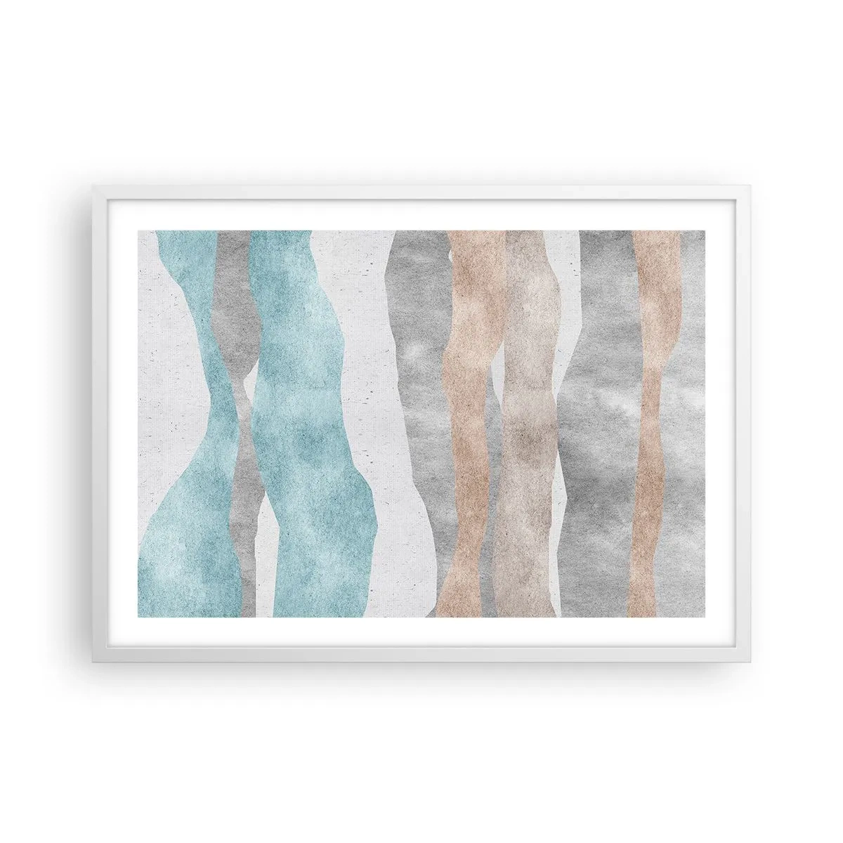 Poster in einem weißen Rahmen - Studie über Nähe - 70x50 cm